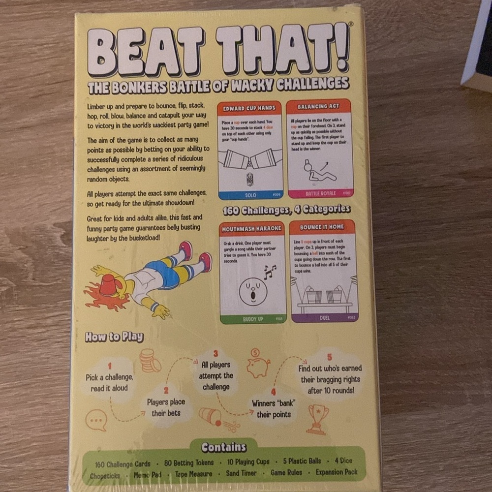 Beat That! The Bonkers Battle of Wacky Challenges Game-New/Sealed - Picture 4 of 6